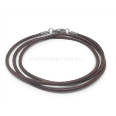 Necklace Dark Brown Greek Leather